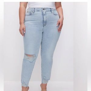 Good American Good Classic Slim High Rise Jeans Light Wash Women’s Size 16